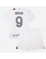 AC Milan Olivier Giroud #9 Vieraspaita Lasten 2023-24 Lyhythihainen (+ shortsit)